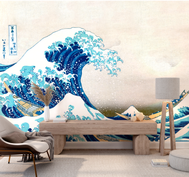 Fotomural arte clásico onda kanagawa - TenVinilo