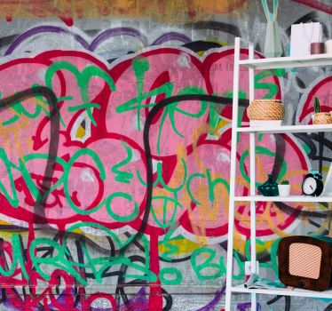 Mural arte urbano Diseño de graffiti colorido - TenVinilo