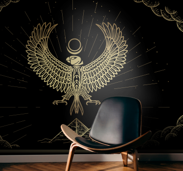 Mural moderno Dios egipcio del sol horus - TenVinilo