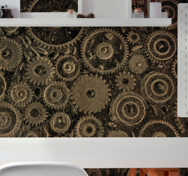 Mural moderno Patrón de fábricas de estilo industrial - TenVinilo