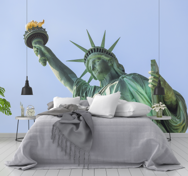 Mural New York estatua de la libertad en primer plano - TenVinilo