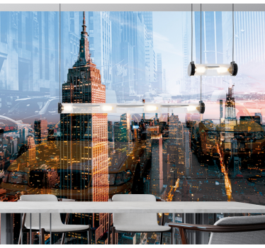 Mural New York horizonte del estado del imperio - TenVinilo