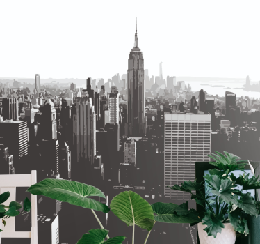 Mural new york skyline con empire state - TenVinilo