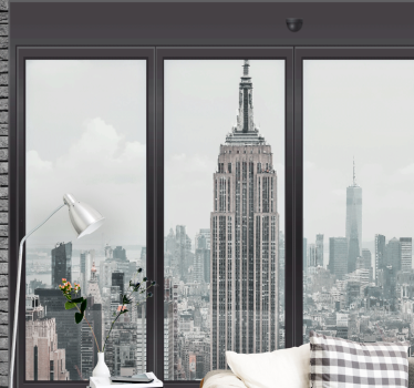 Mural new york skyline urbano del empire state - TenVinilo