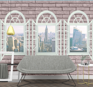 Mural new york vista del skyline de la ciudad - TenVinilo