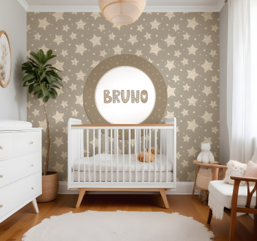 Mural para bebé estrellas rayadas - TenVinilo