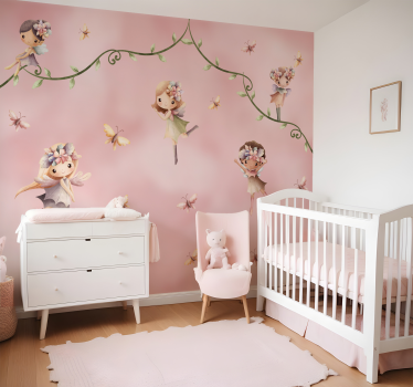 Mural para bebé hadas soñadoras - TenVinilo