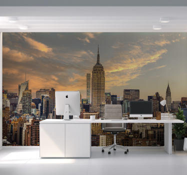 Fotomural para oficina cielo urbano de Nueva York - TenVinilo