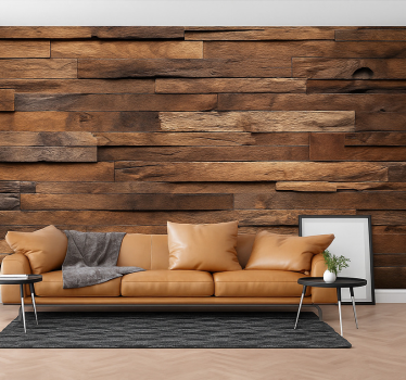 Mural para salón madera de madera - TenVinilo