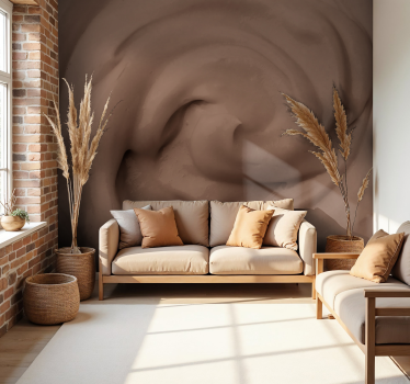 Mural para salón textura de crema - TenVinilo