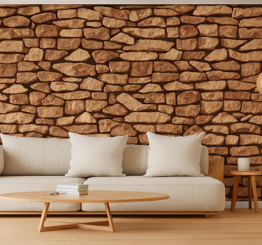 Mural para salón textura de piedra vintage - TenVinilo