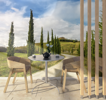 Mural de naturaleza fotomural paisaje colline toscane - TenVinilo