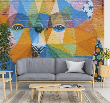 Mural pared tribal graffiti arte urbano - TenVinilo