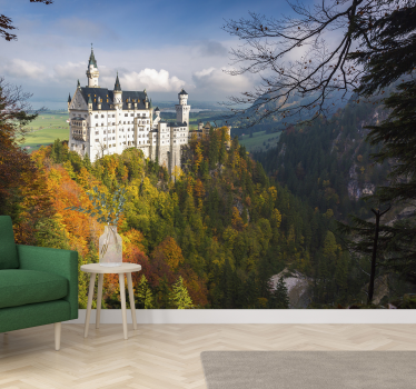 Papel mural paisaje castillo bonito en Alemania - TenVinilo