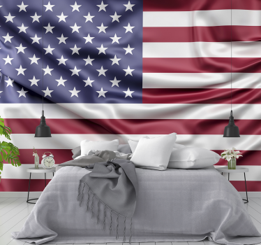 Papel mural pared bandera de Estados Unidos - TenVinilo