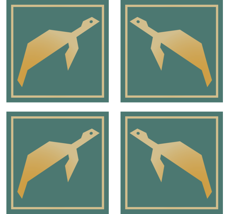 Juego de posavasos geométrico de tortuga - TenVinilo