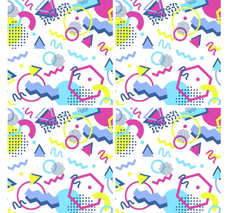 Posavasos frikis con patrones geométricos coloridos - TenVinilo