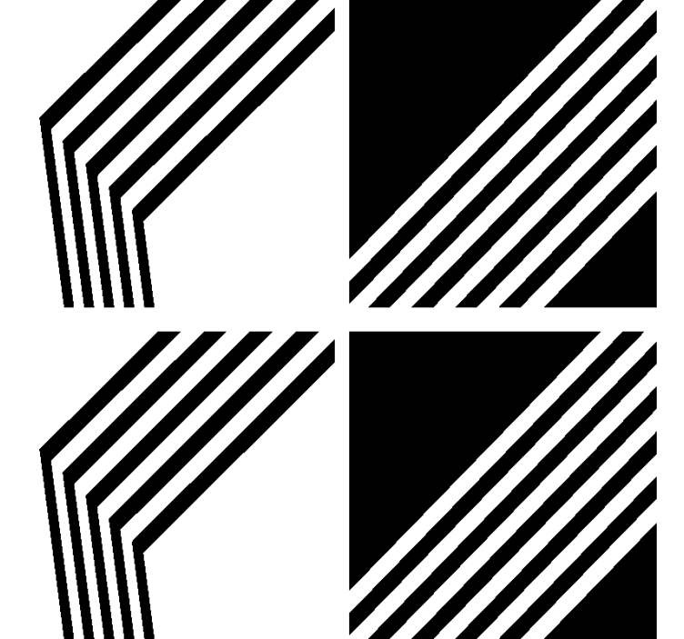 Posavasos rayas blancas y negras modernas - TenVinilo