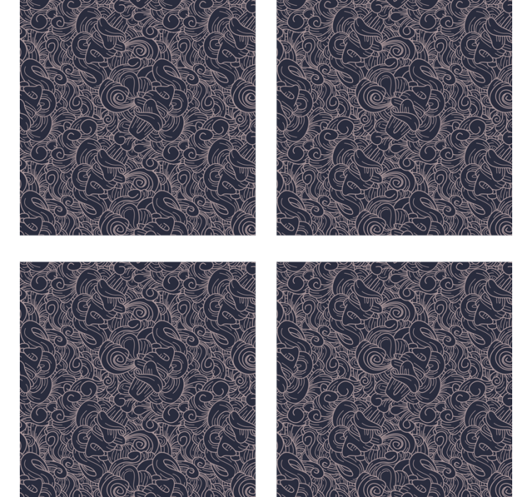 Posavasos patrón abstracto intrincado - TenVinilo