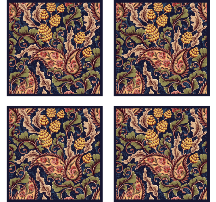 Posavasos motivo botánico sofisticado - TenVinilo