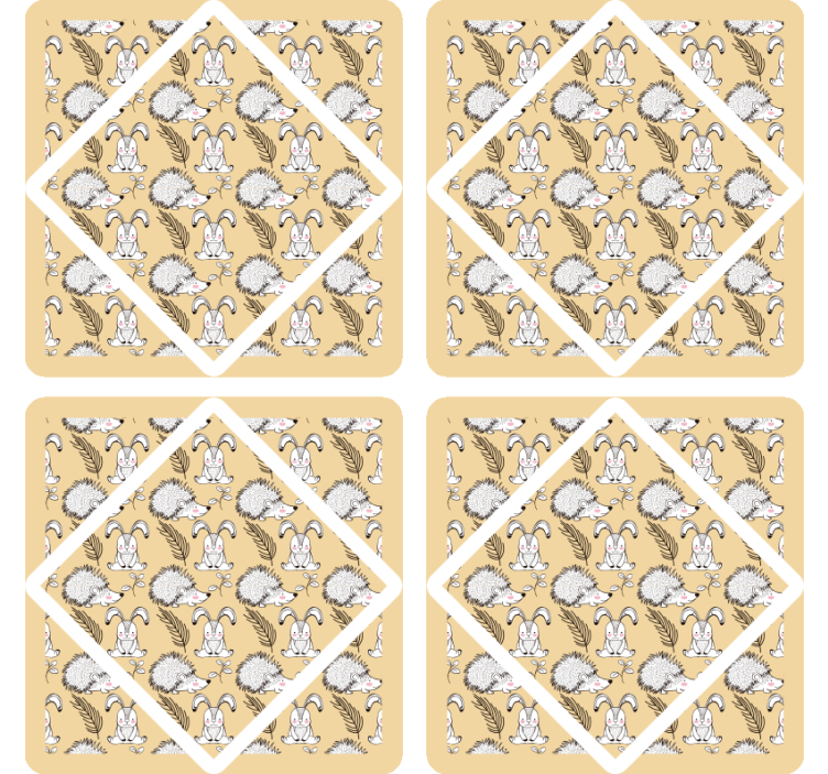 Posavasos frikis con patrones de animales fantásticos - TenVinilo