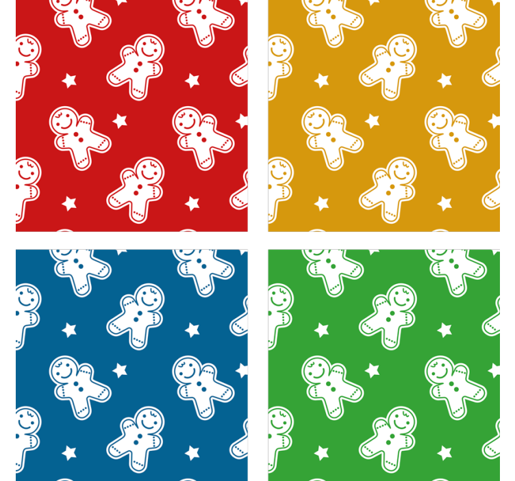 Posavasos navideño con diseño de personajes de jengibre - TenVinilo