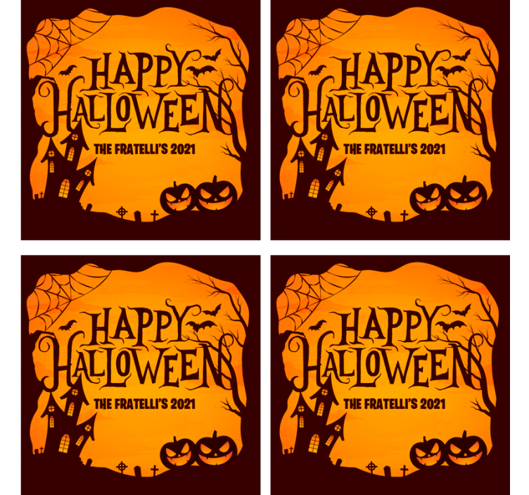 Posavasos halloween celebración espeluznante - TenVinilo