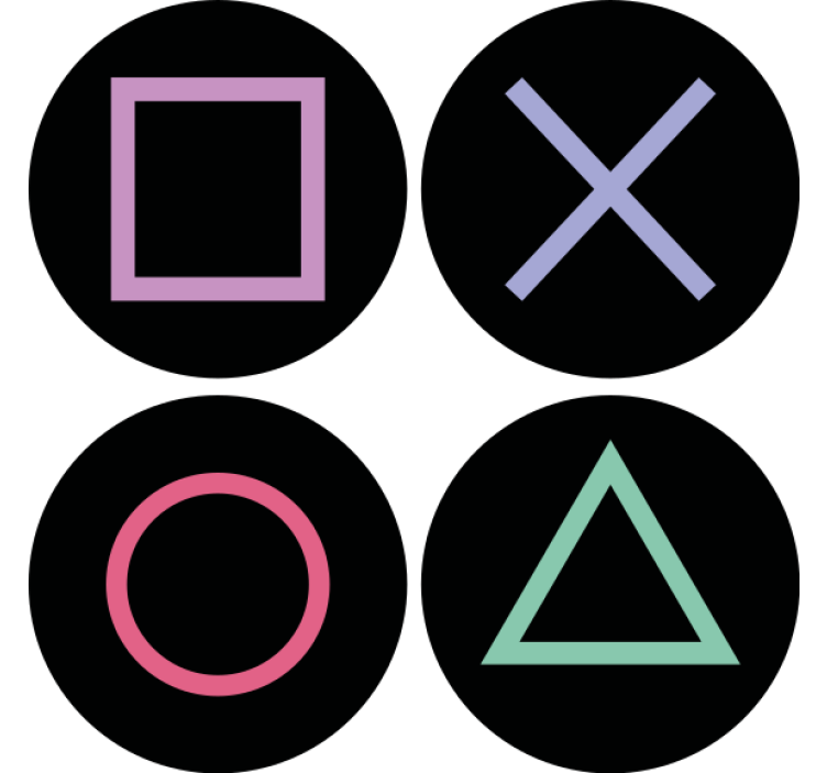 Posavasos moderno Figuras remotas de playstation - TenVinilo