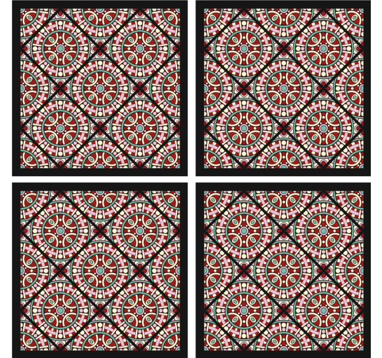 Posavasos patrón circular geométrico - TenVinilo