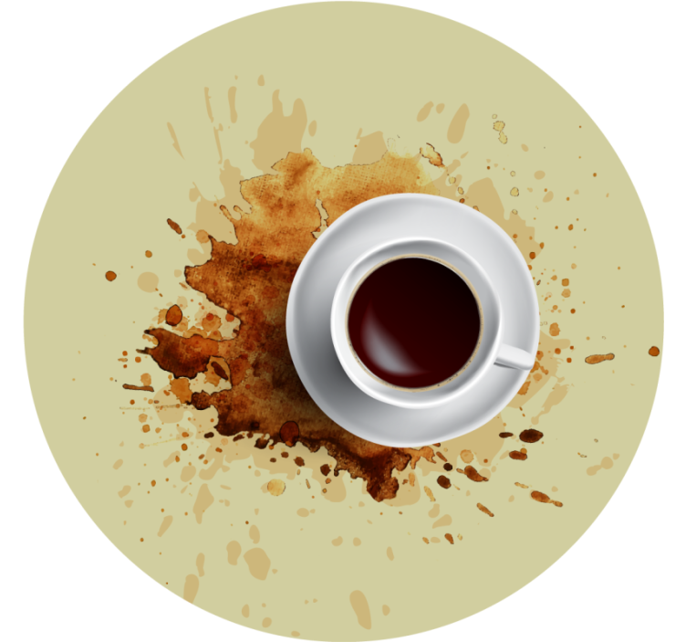 Posavasos frikis taza de café con salpicadura - TenVinilo