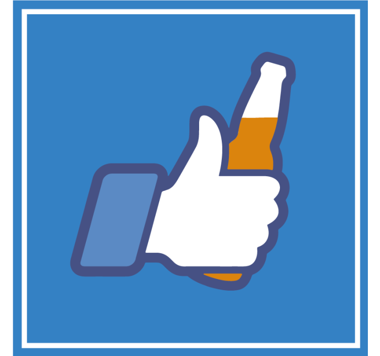 Posavasos cerveza Facebook como cerveza - TenVinilo