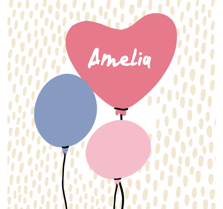 Feliz cumpleaños globos con nombre más posavasos - TenVinilo