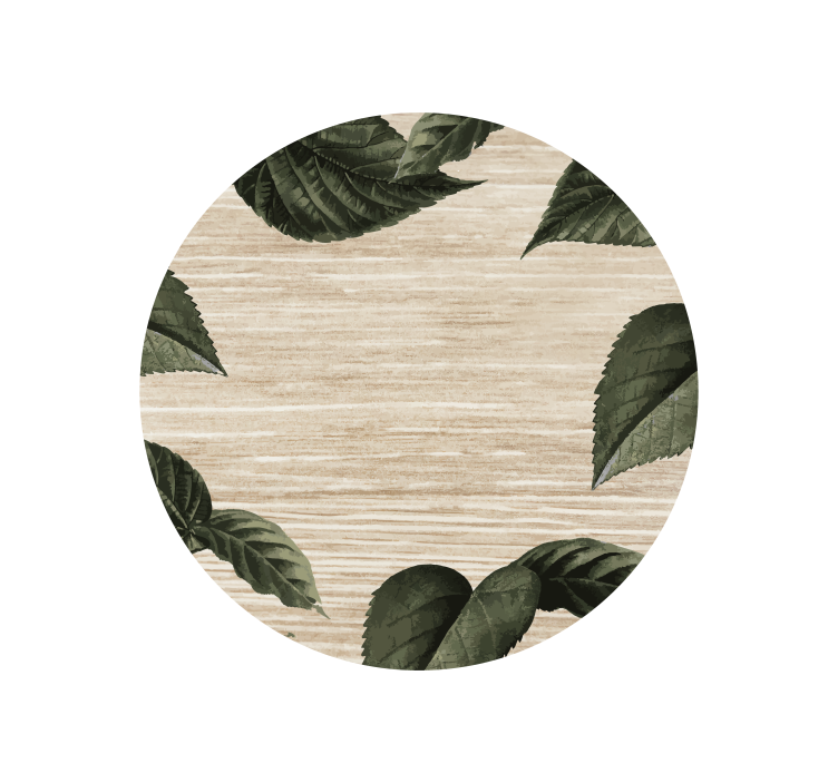 Posavasos con diseño de hojas inspirado en la naturaleza - TenVinilo