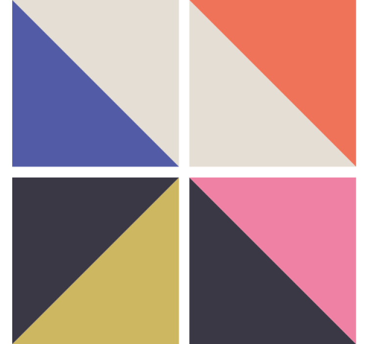 Posavasos ángulos geométricos multicolores - TenVinilo