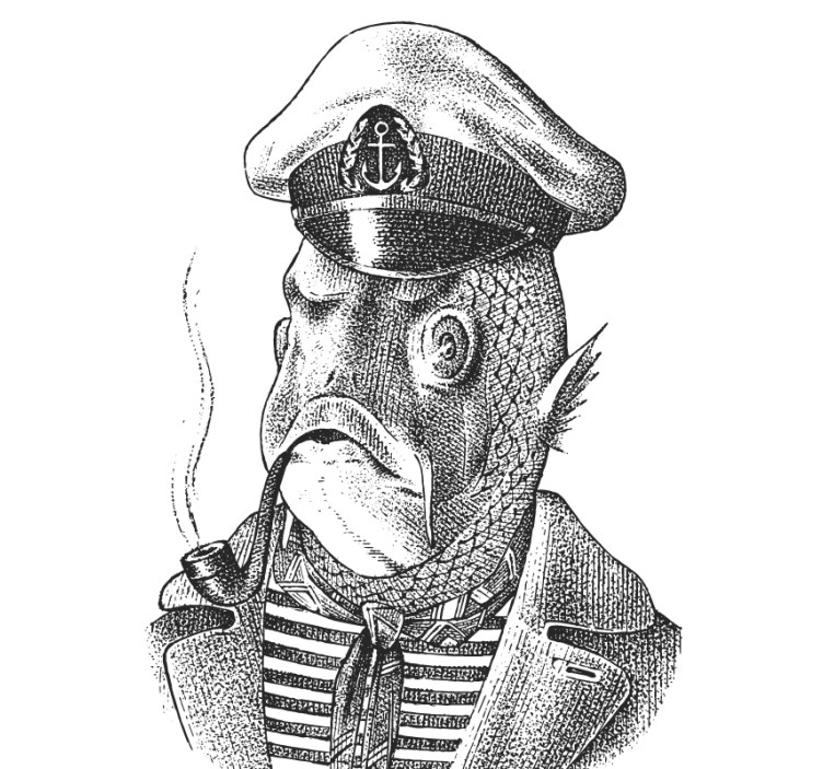 Posavasos frikis capitán pez - TenVinilo