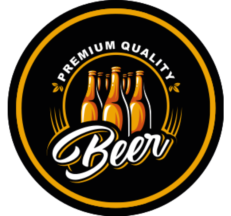 Posavasos cerveza emblema de bebida de calidad premium - TenVinilo