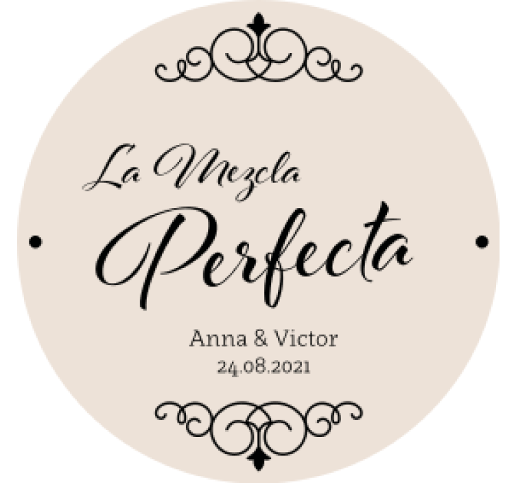 Posavasos boda La mezcla perfecta - TenVinilo