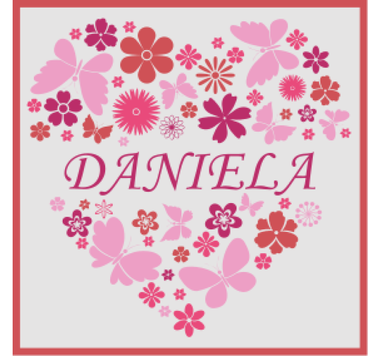 Posavasos personalizable ramo floral corazón - TenVinilo