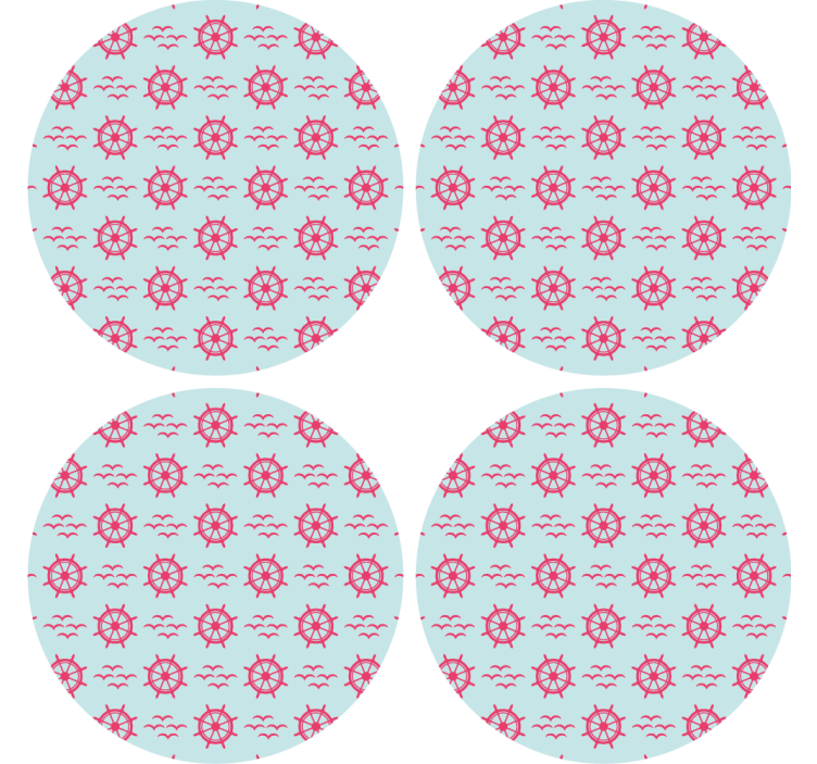 Posavasos frikis diseño de rueda náutica - TenVinilo