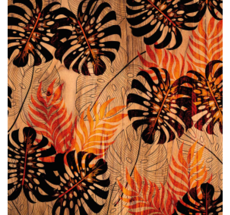 Posavasos patrón de hojas tropicales - TenVinilo
