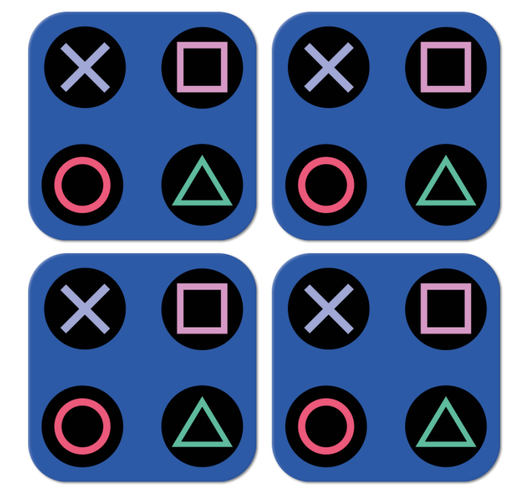 Posavasos frikis Patrón de playstation colorido divertido - TenVinilo