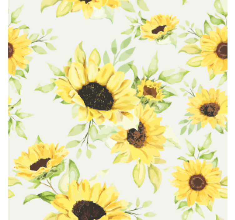Posavasos frikis motivo floral de girasol - TenVinilo