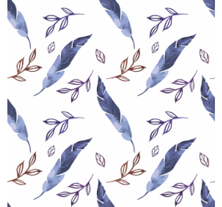 Posavasos patrones acuarela de follaje - TenVinilo