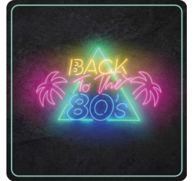 Posavasos vintage neon retro de los 80 - TenVinilo