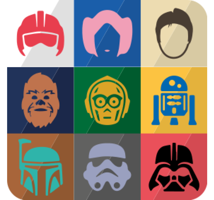 Posavasos frikis caras de personajes icónicos - TenVinilo