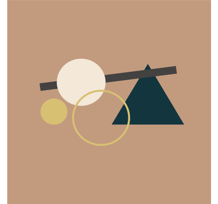 Posavasos moderno formas geométricas con círculo - TenVinilo