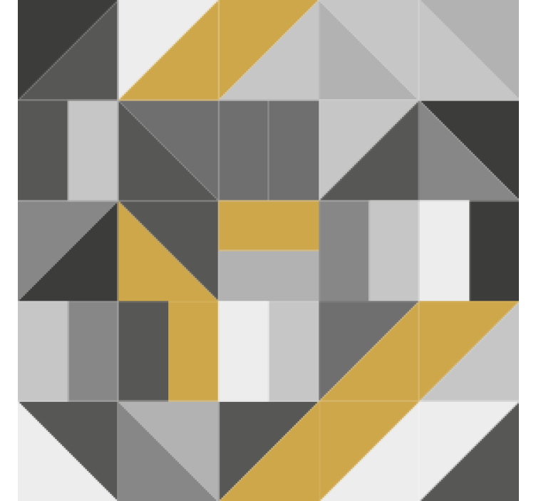 Posavasos bloques geométricos con amarillo - TenVinilo