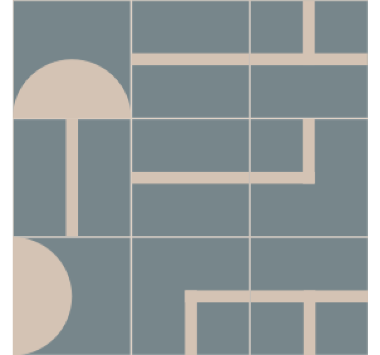 Posavasos moderno con patrón geométrico curvado - TenVinilo