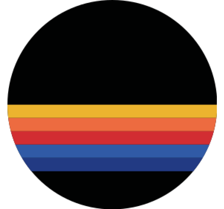 Posavasos patrón circular a rayas colorido - TenVinilo