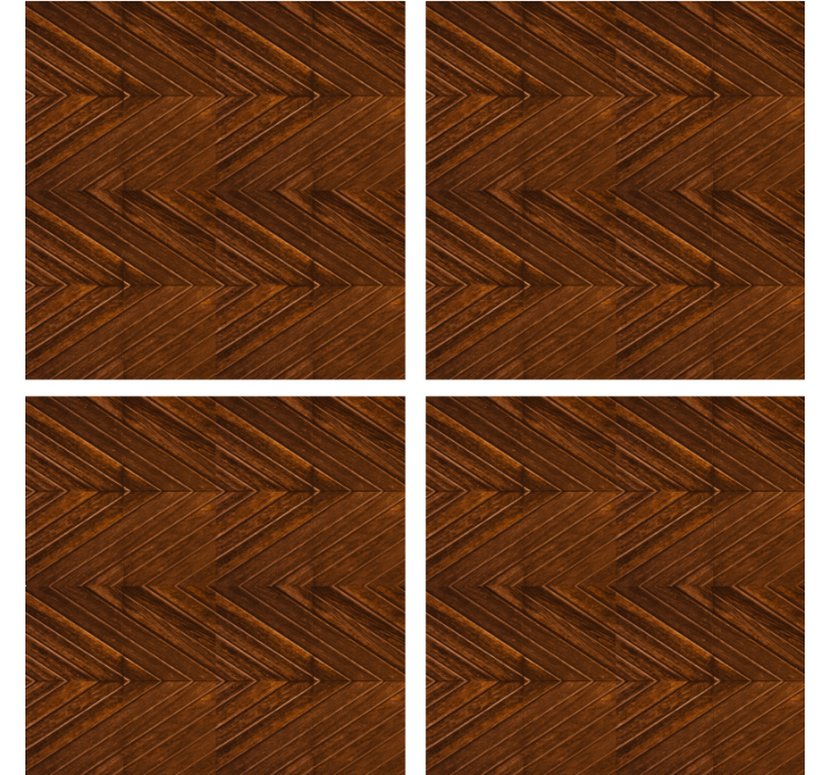Posavasos patrón chevron madera - TenVinilo